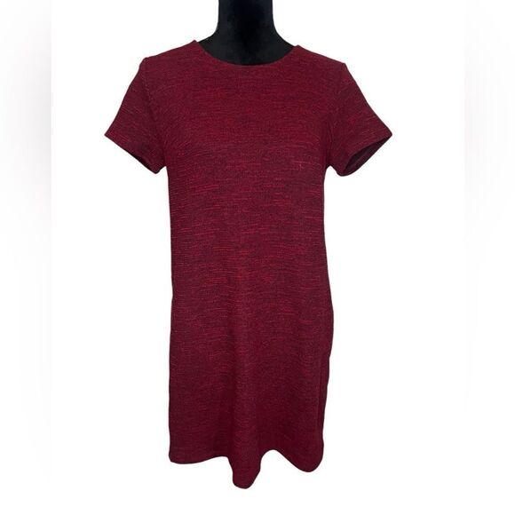 LOFT RED SHIFT KNEE LENGTH BOW TIE BACK CLASSIC & COMFY WOMENS DRESS SIZE 8 - Picture 4 of 9